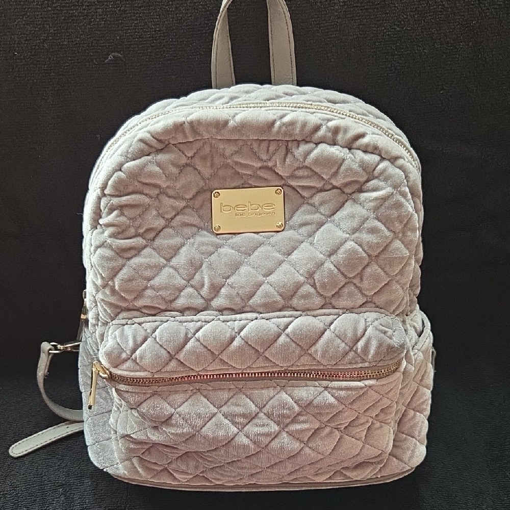 EUC Bebe Quilted Backpack with Gold Accents